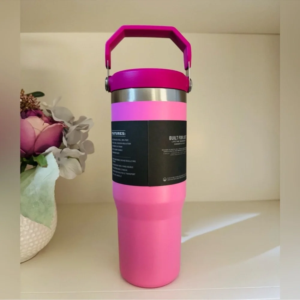 🎉LAST PIECE🎉NWT Stanley Iceflow Flip Straw‎ 30oz Tumbler Peony - Picture 10 of 10